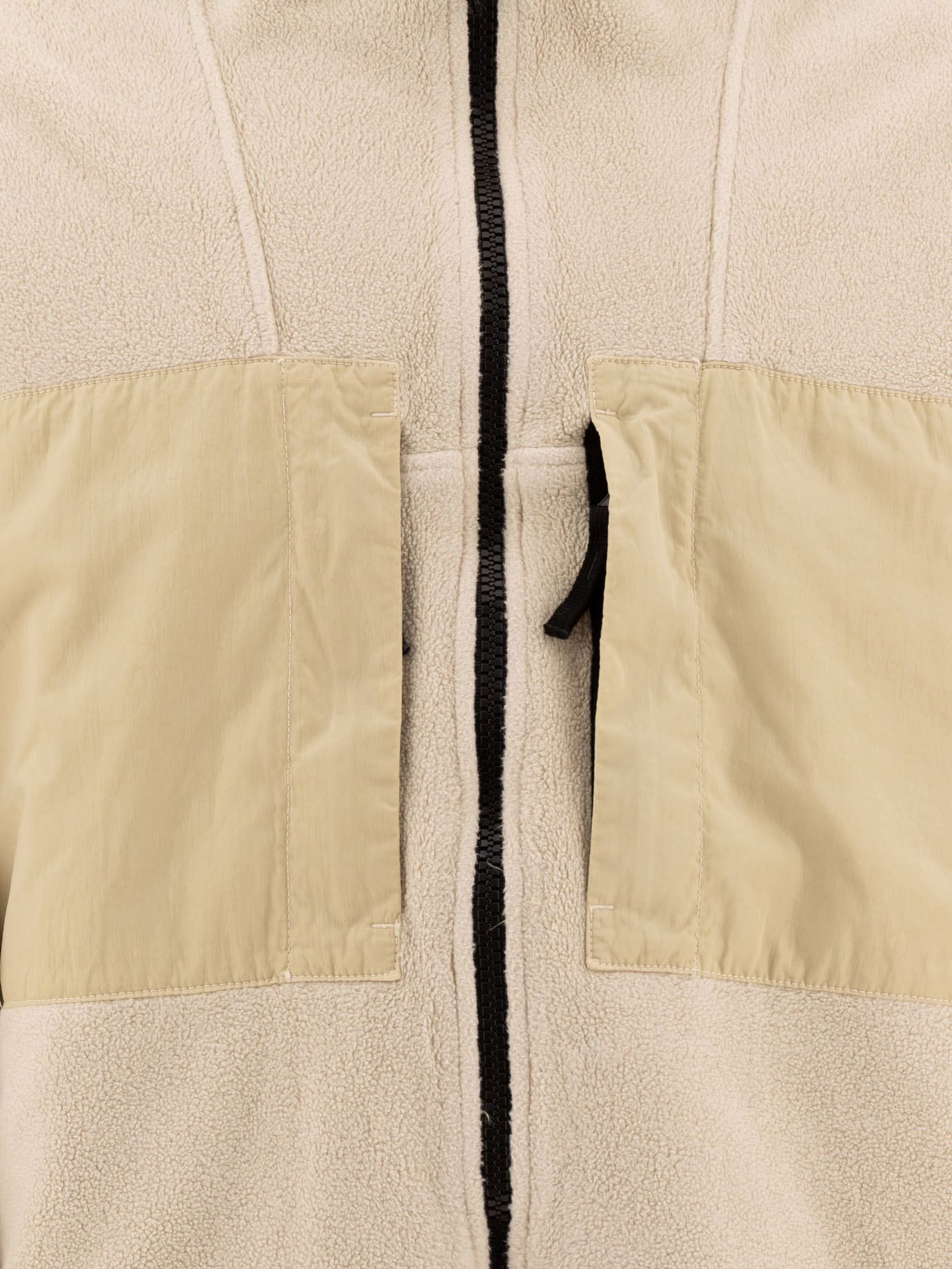 STONE ISLAND Beige Compass fleece jacket